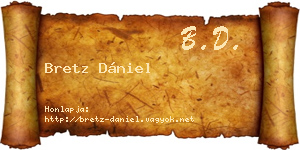 Bretz Dániel névjegykártya
